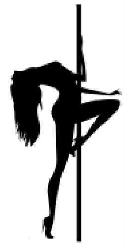 Pole dancer silhouette