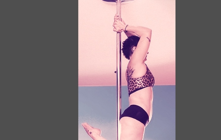 Pole dancing in a small space