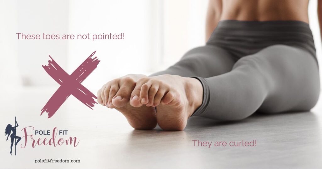 These toes are not pointed, they are curled. This is not the correct way to point your toes!